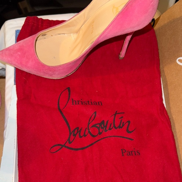 Christian Louboutin Pink Heels with Iconic Red Soles - Picture 2 of 16